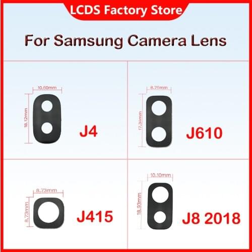 2Pcs/Lot Camera Glass Lens Back Camera Glass Lens With Glue For Samsung J4 J415 J610 J8 2018