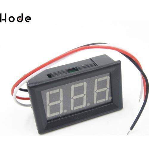 DC 0V To 99.9V LED Digital Voltmeter Voltage Meter Volt Instrument Tool 3 Wires Yellow Display