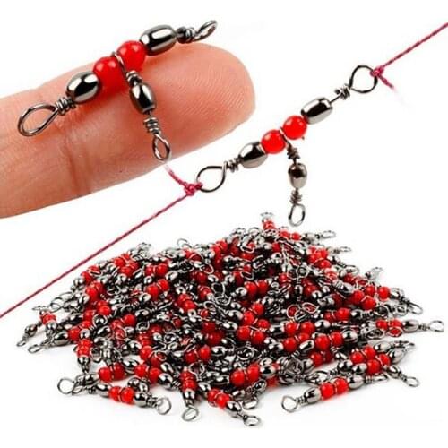 10/20/50pcs 3 Way Fishing Rolling Brass Barrel Triple Swivels Bearing Connector Solid Ring Fishing Tackle Accessories