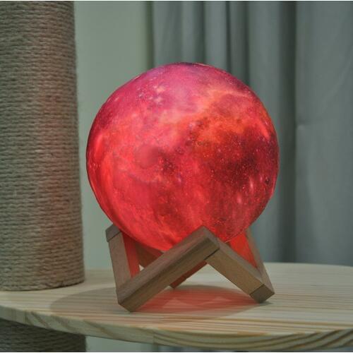Remote cntrol Brightness watermark Printing LIM. battery inside household decoration 10cm 3D colorful start moon light