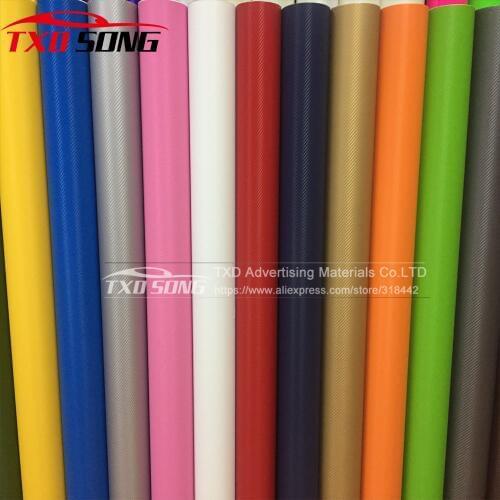 10/20/30/40/50/60*152CM/LOT 3D Carbon Vinyl Film Wrap Car Sticker Sheet Roll 3D Car Stickers And Decals Motorcycle Car styling