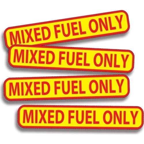 Clearly mixed fuel only sticker mixed 2 stroke air leaf blower vinyl applique water tank bottle