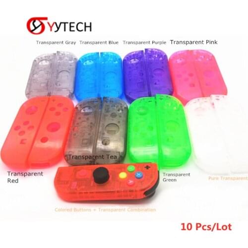 YYTECH 10Pcs Replacement Transparent Housing Shell Inner Middle Frame Case for Nintendo Switch NS Game Console