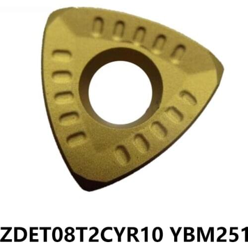 10pcs Original Carbide Inserts ZDET08T2CYR10 YBM251 ZDET 08T2CYR10 ZDET08T2 Lathe Cutting Cutter Turning Tools