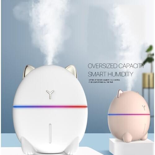 200ml Usb Air Humidifier Purifier Aroma Diffuser Steam For Home Office Cute Cat Mini Ultrasonic Aromatherapy Diffuser Mist Make