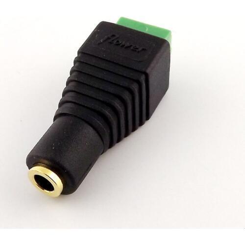 3pcs 3.5mm 1/8" Mono Female To AV Screw Video Balun Terminal Plug Adapter Connecor