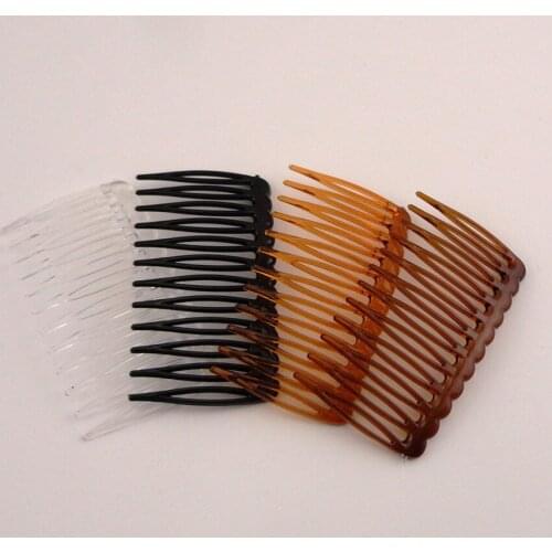 30pcs 3.8cm*6.8cm 12teeth Plain Plastic Hair Combs for DIY kids hair accessories Children Side combs