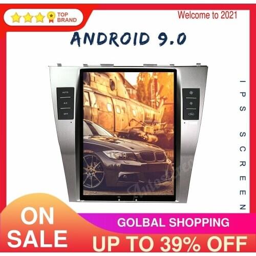 4+128GB Android 9.0 For Toyota Camry Aurion 2006-2011 Tesla Style Car GPS Navigation Carplay Stereo Head Unit Multimedia Player