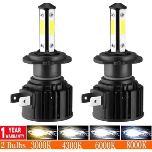 4 Sides H7 LED MINI Car Headlight Bulb 9005 HB3 9006 HB4 H8 H11 360 Degree 3D 16000LM Car Fog Lights Automobiles Lamp Auto H7