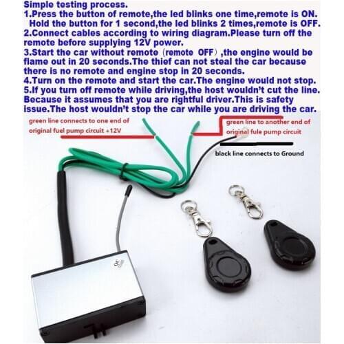 5PCS wholesale Long range wireless relay transponder immobilizer Automatic arm after ignition key off hands-free remote control