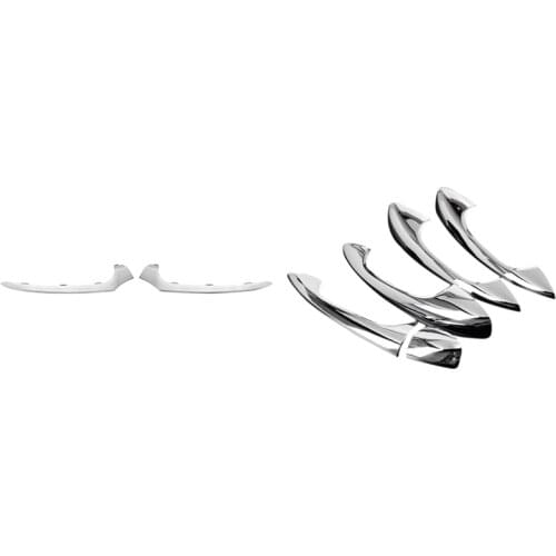 5x for Mercedes Benz W205 CClass C200 C180 GLC260 2015 2016 Door Handle Trim ABS Sticker & 2Pcs Front Lower Bumper