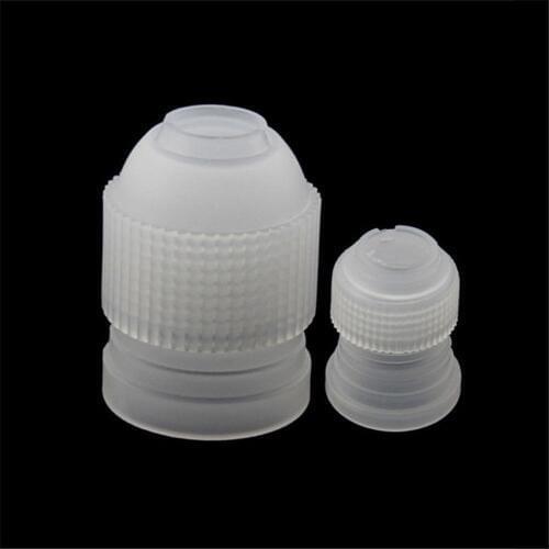 2pcs Small/Large Size Coupler Adaptor Icing Piping Nozzle Bag Cake Flower Pastry Decoration Pastry Tools Cream Dessert Tools