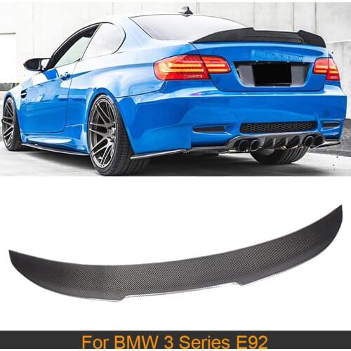 Car Rear Trunk Lip Spoiler for BMW 3 Series E92 Base Sedan M Tech M3 2006 - 2013 Carbon Fiber Car Rear Wing Boot Lid