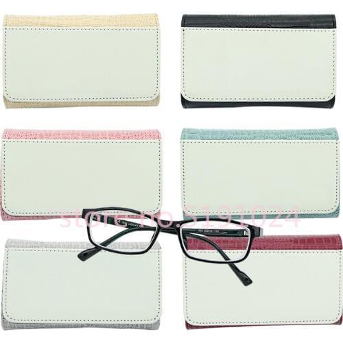 Free Shipping 10pcs/lot Blank Sublimation Glasses box case Hot transfer Printing Leather Case Blank consumables DIY
