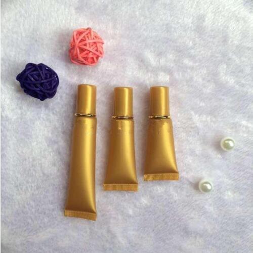 Free Shipping New Style 5 ml 10 ml 15 ml Empty Gold Plastic Tube Bottles Packaging Eye Gel Empty Cosmetic Containers