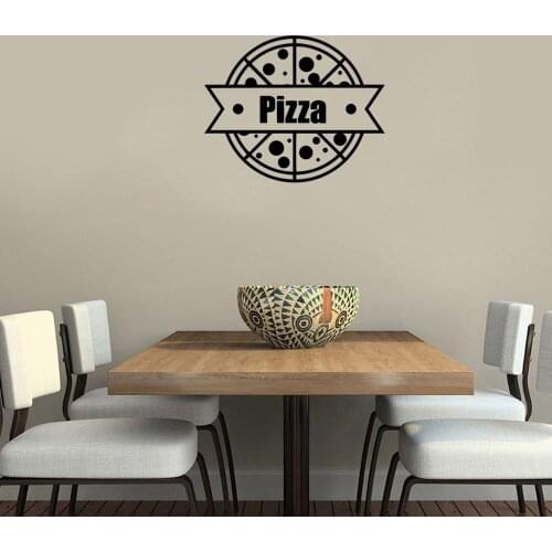 Free shipping Pizza Vinyl Kitchen Wall Stickers Wallpaper For Kids Rooms Decoration Wall Art MURAL Drop Shipping