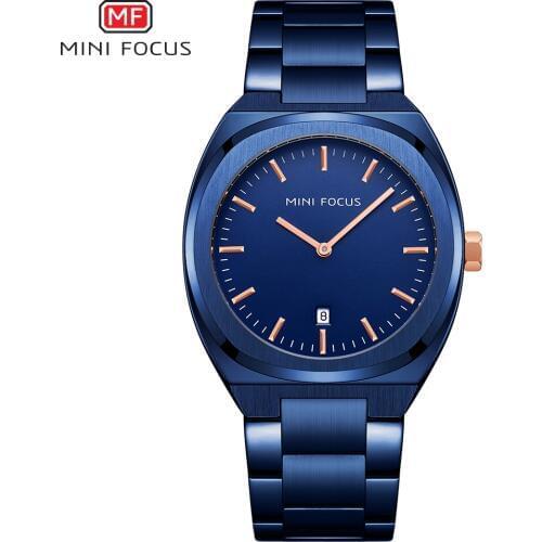 MINI FOCUS Mens Watches Brand Luxury Fashion Quartz Wrist Watch Reloj Hombre Men Waterproof Full Steel Business Watch Relogios