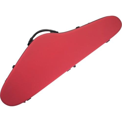 Violin Hard Case 4/4 Full Size Luxury with Hygrometer Suspension, Frosted Red, 30.71x9.84x4.72inch