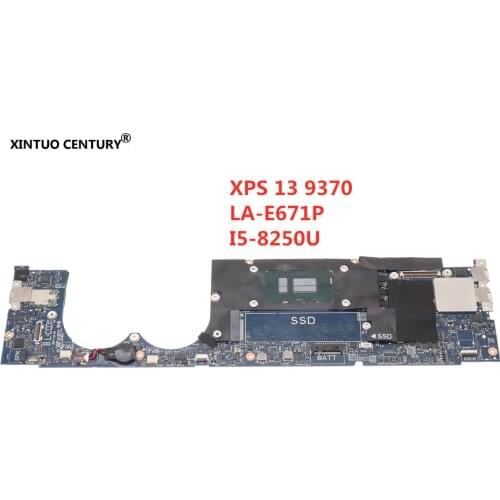 For DELL XPS 13 9370 laptop motherboard CN-0YPVJW 0YPVJW YPVJW CAZ60 LA-E671P SR3LB I5-8250 CPU 8G RAM 100% full Tested