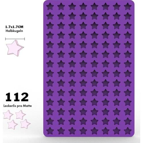 Biscuit Making Mold Silicone Chocolate Maker Tray Grids Heart-shaped Small Fish Bone Five-pointed Star DIY Cookie Baking Mould