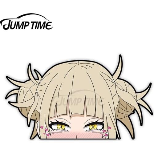 JumpTime 13 x 5.6cm For Toga Himik Peeker With Hearts Decal Windows Refrigerator Car Stickers Cartoon Motorcycle VAN Decoration