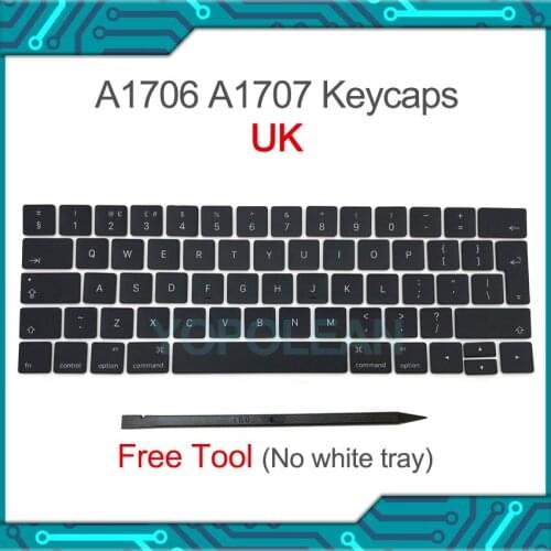 New Laptop A1706 A1707 Keys Keycaps UK English for Macbook Pro Retina 13" 15" UK Keyboard Keys Key Cap Late 2016 Mid 2017