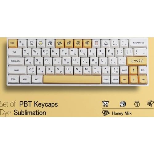 PBT Keycaps 140 Keys Dye-Sublimation Keycap XDA Profile Japanese Keycaps for Cherry Gateron MX Switches Mechanical Keyboards