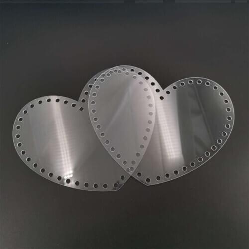 2PCS Heart-shaped Transparent Acrylic Board Knitted Bag Accessories Handmade DIY Crochet Bag Materials Supplies shoulder bag DIY