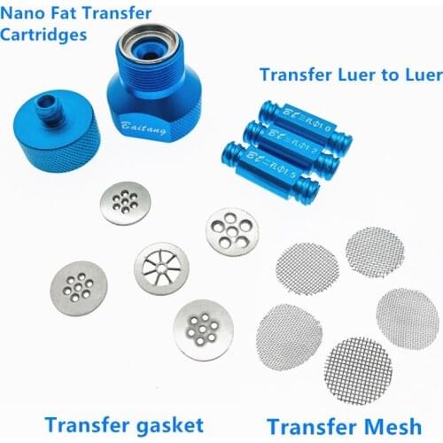 Nano fat filter set Liposuction Fat Converter Nano Fat Transfer Cartridges Transfer Luer to Luer for Fat Surgery Practice tools
