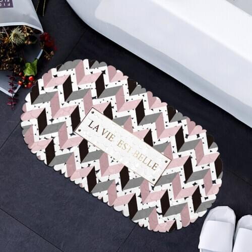 Bath Mats FreeShipping pvc shower bath mat Nonslip floor V card mat anti-slip mat bathroom