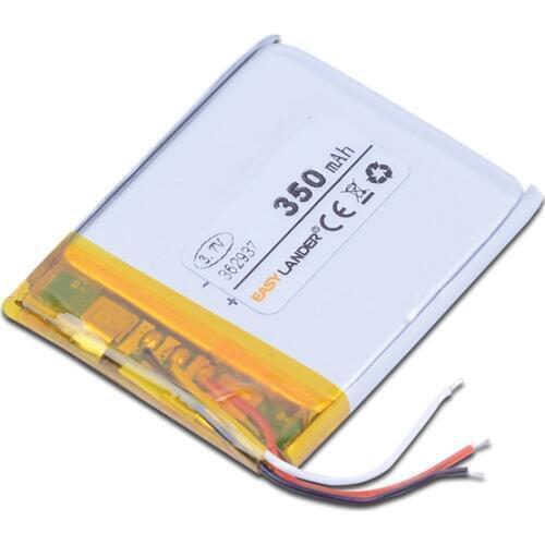 362937 3.7V 350mAh Rechargeable Li-Polymer Li-ion Battery For pen MP3 MP4 DVR tools speaker toys bluetooth heads 353038 363036