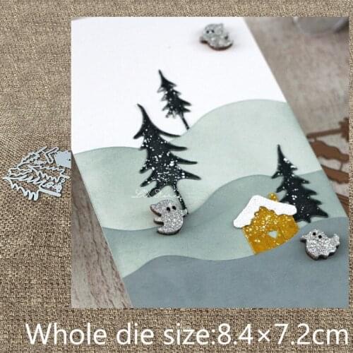 XLDesign Craft Metal Cutting Dies stencil mold house trees decoration scrapbook Album Paper Card Craft Embossing die cuts