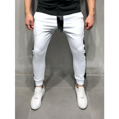 Mens Joggers Casual Pants Fitness Sportswear Tracksuit Bottoms Skinny Sweatpants Trousers Black Gyms Jogger Track Pants