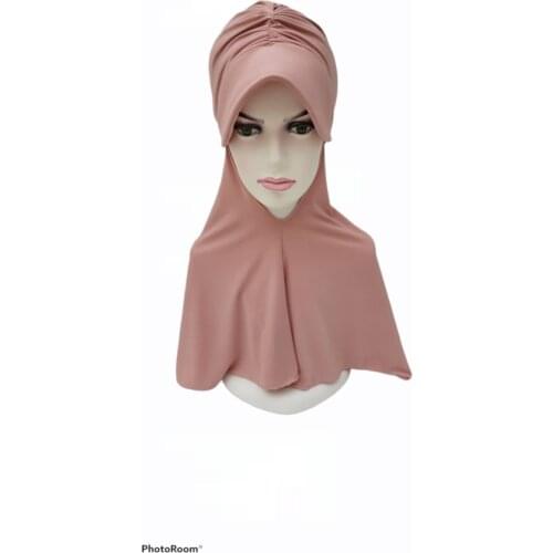 2021 New Fashion Hijab Ready Made Hijab Hat Scarf Womens Ready-to-Wear Full Cover Underwear Abaya Muslim Dress FreeShipping