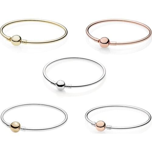 Kakany New Classic Luxury Silver925 Moment Bracelet Rose Gold Buckle Diy Jewelry Original Charm Ladies Jewelry Birthday Gift