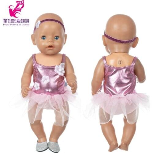 40cm Baby Dolls Clothes 18 Inch Doll Dress Ballet Skirt Toys Doll Outfits