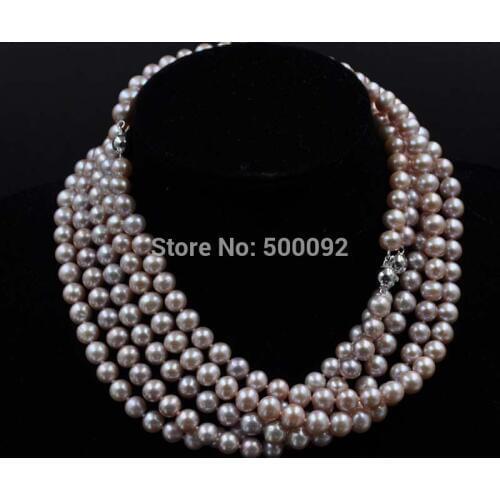 AA genuine cultured freshwater pearl necklace 8mm 17"