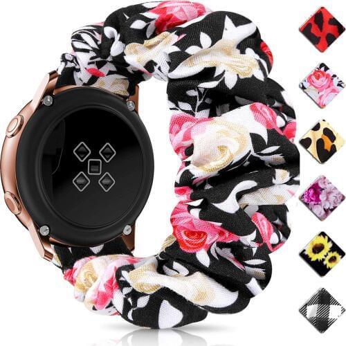 20mm 22mm Quick Release Watch Bands Elastic Scrunchie Watch Band Women for Samsung Galaxy Watch Gear S3 S2 42mm 46mm