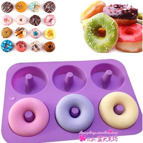 1pc Silicone Donut Mold Chocolate Muffins Dessert Tools Non-Stick 3D Candy Doughnut Pastry Baking Accessories Kitchen Utensils