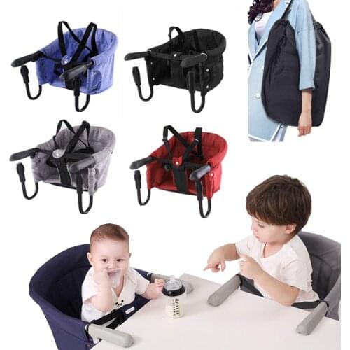 Foldable Baby Booster Seats Kids Dining High Chair Seat Safety Belt Feeding Baby Care Accessories Infant Travel Feeding Chairs
