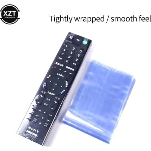 10Pcs Heat Shrink Film Clear Video TV Air Condition Remote Control Protector Cover Home Waterproof Protective Case Anti-dust Bag