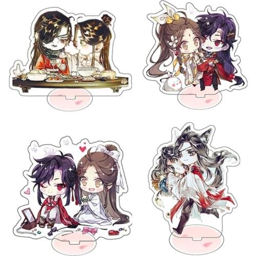 Tian Guan Ci Fu Q Version Xie Lian Hua Cheng Anime Figures Acrylic Stand Model Plate Toy Desk Decor Fashion BL Anime Collection