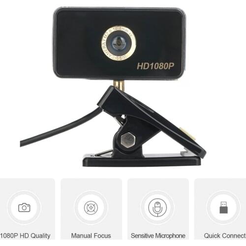 Cheap stock 2.0 Full Webcam 1080p USB laptop Camera Video Recording WebCamera with Microphone For PC Computer high quality