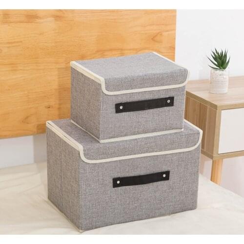 Japanese Style Storage Box Folding Storage Box Moisture Dust Proof Of Cotton And Linen Fabric Underwear And Sock Storage Box