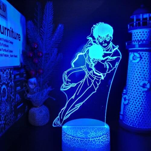 Yu Yu Hakusho Yusuke Urameshi Acrylic 3d Lamp Anime Led Night Light Kids Bedroom Decor Nightlight Manga Gift Child Table Lamp