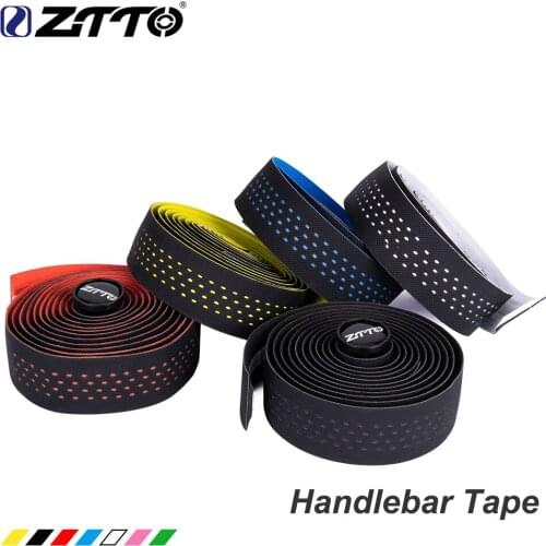 ZTTO Soft Road Bike Handlebar tapes Cork EVA PU Bar Tape Professional Cycling Damping Anti-Vibration Wrap With 2 Bar Plug