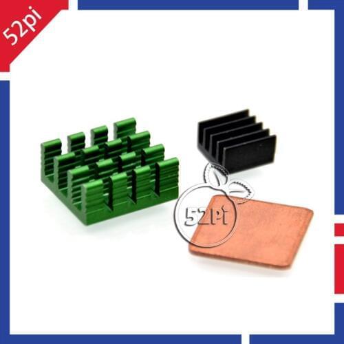 1 Set of 3PCS Aluminum & Copper Heat Sinks Cooling Sinks for Raspberry Pi 3 / 2 Model B / NESPi Retroflag