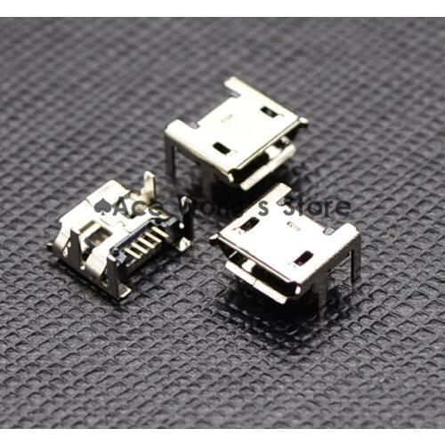 100pcs Micro USB Connector Jack Female Type 5Pin SMT Tail Charging socket PCB Board (NO.12)