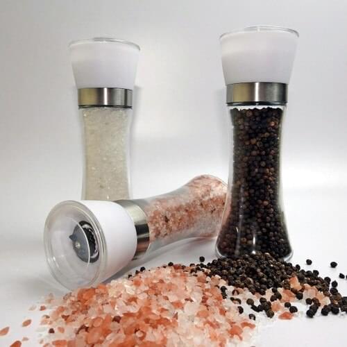 2 pcs Ceramic Salt Pepper Spice Grinder Spice Jars Sugar Bowl Seasoning Organized The Kitchen Tool Sets