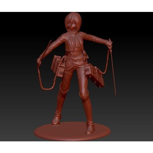 3D model for cnc 3D carved figure sculpture machine in STL file format -double knife cartoon girl